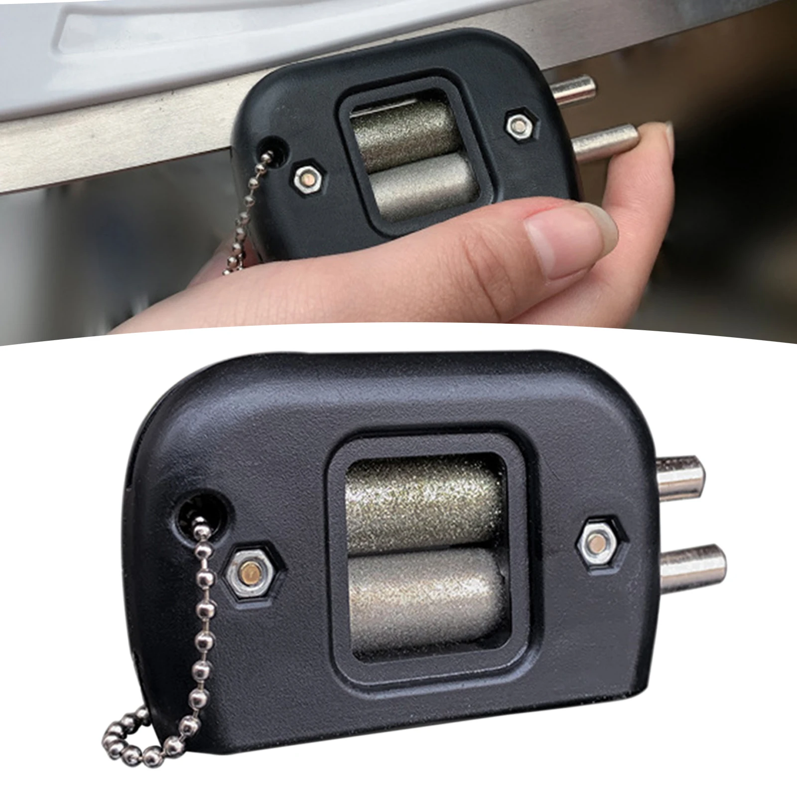 Handheld Ice Skate Edge Blade Sharpener Grindstone Sharpening Stone Tool for Ice Hockey Skates Figure Skating Blade 1